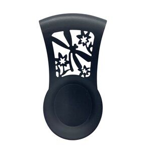 Old Dutch Dragonfly Dreams Spoon Rest 11x5.5" Matte Black‎ Cutout Floral Design